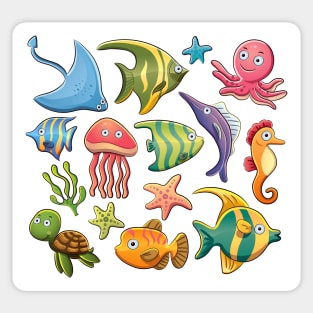 Sea Creatures Sticker